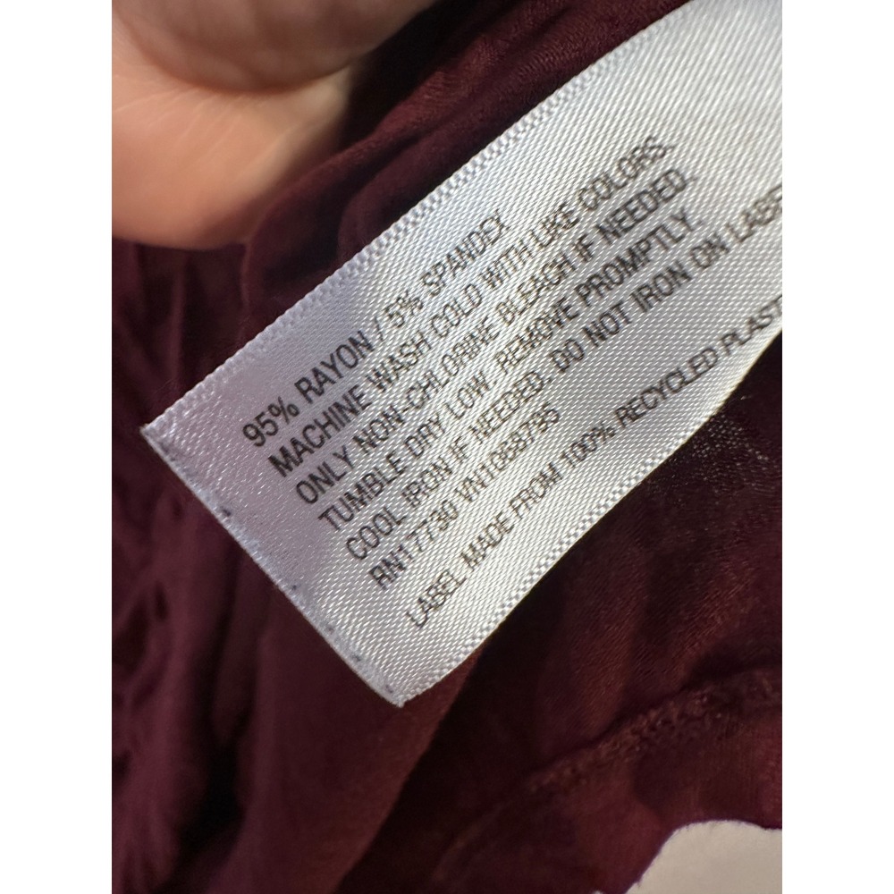 A New Day Tank Top Sleeveless Knit Casual Burgundy XX Large - Picture 3 of 4
